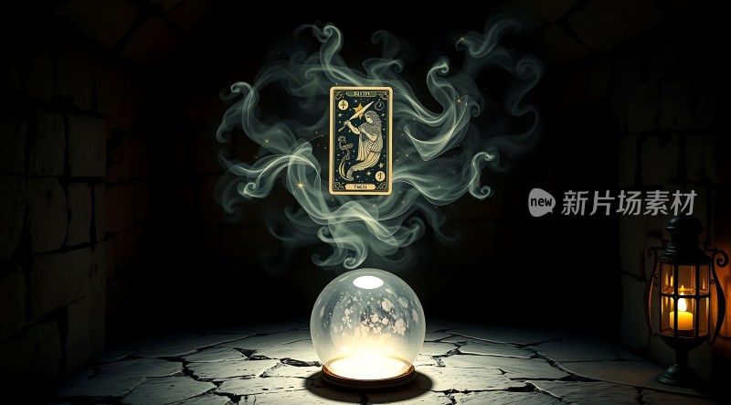水晶球中的神秘塔罗牌