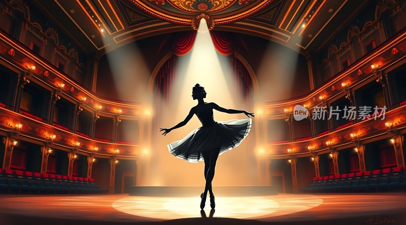 舞台上的优雅舞者