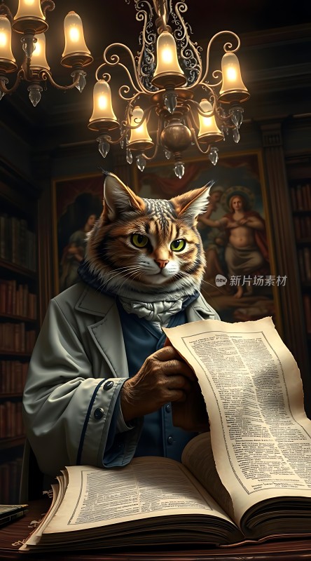 书房里的猫博士