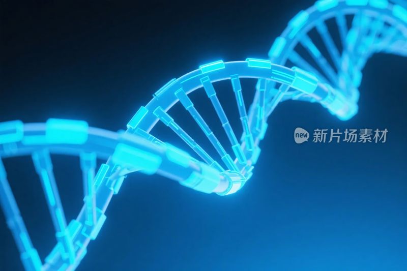 蓝色双螺旋结构