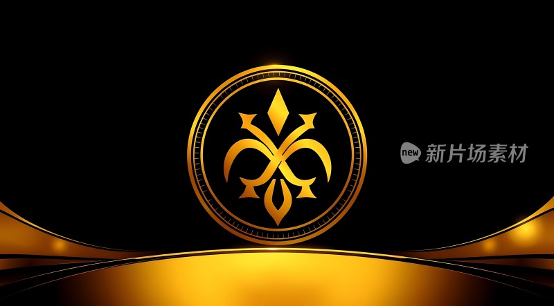金色徽章新片场素材