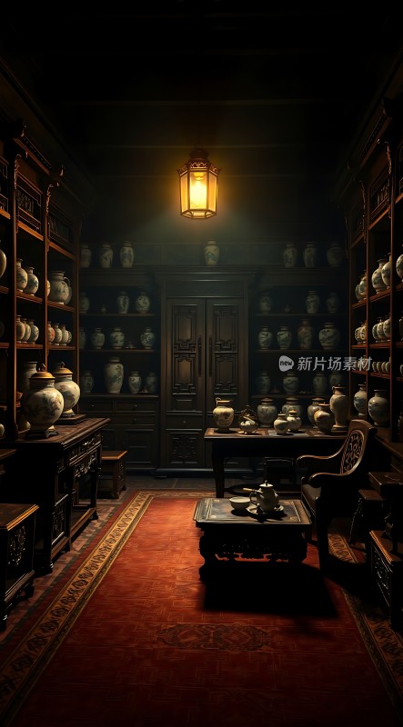 古董瓷器陈列室