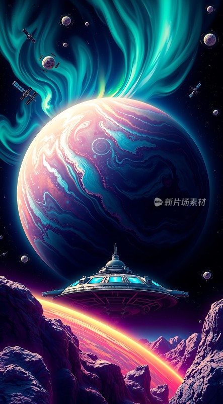 星际探索神秘星球与未来飞船