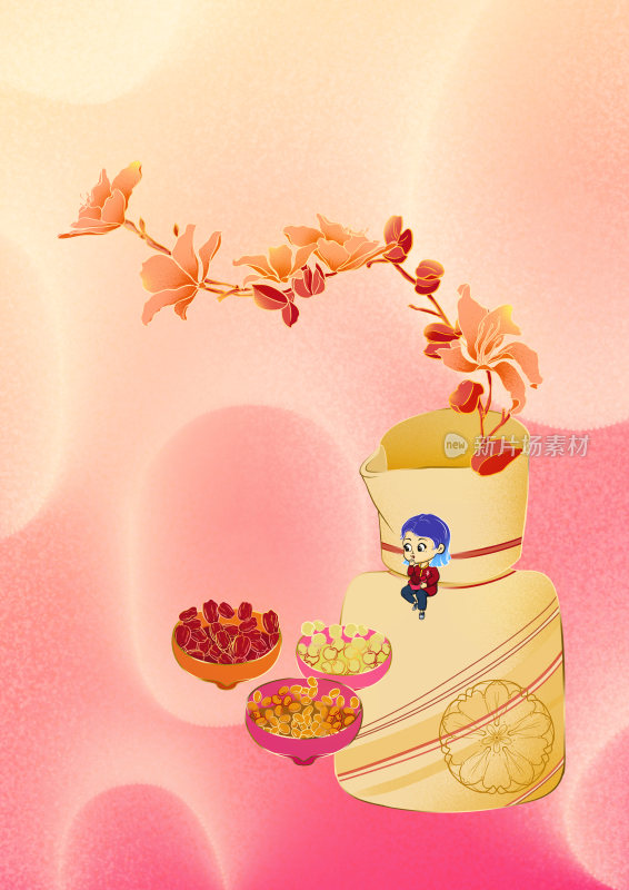 二十四节气植物大雪 紫荆花粗粮