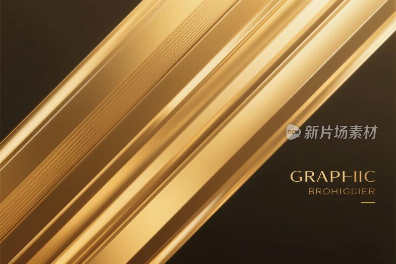 金色渐变线条插画