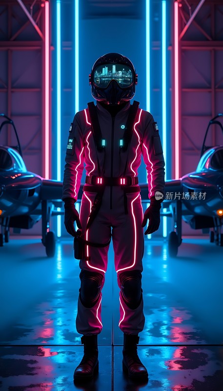 未来战士霓虹战衣科技感十足