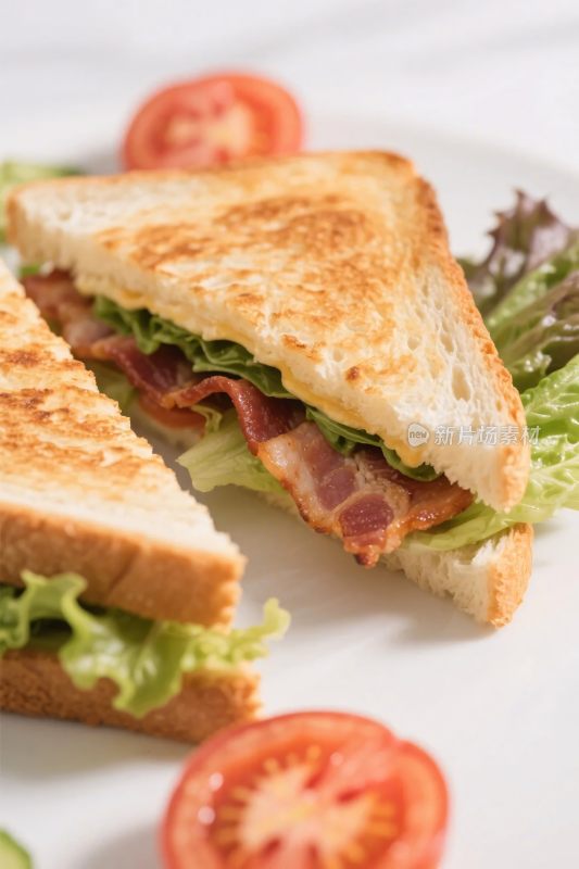 烤三明治与番茄