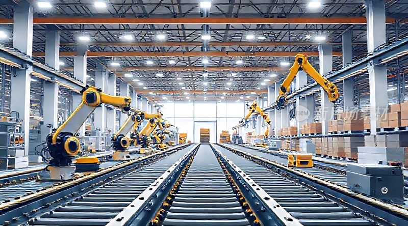智能物流中心机器人与传送带协同作业