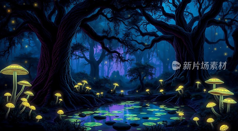 神秘森林夜光奇景