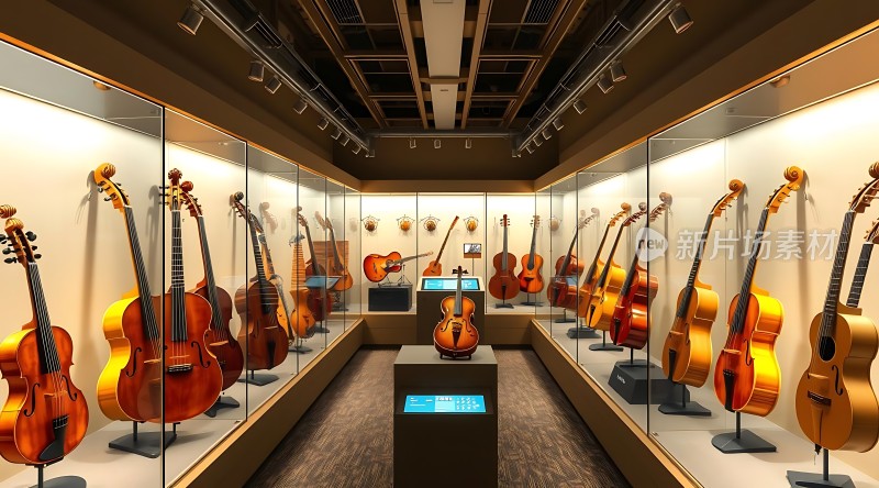 乐器陈列馆弦乐与木吉他交织的艺术长廊
