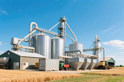 工业厂房与农田场景 工业厂房与农田场景