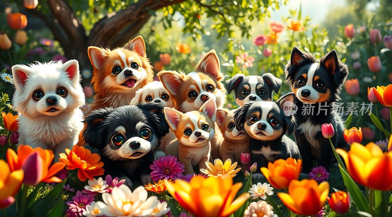 春日萌宠花丛集会