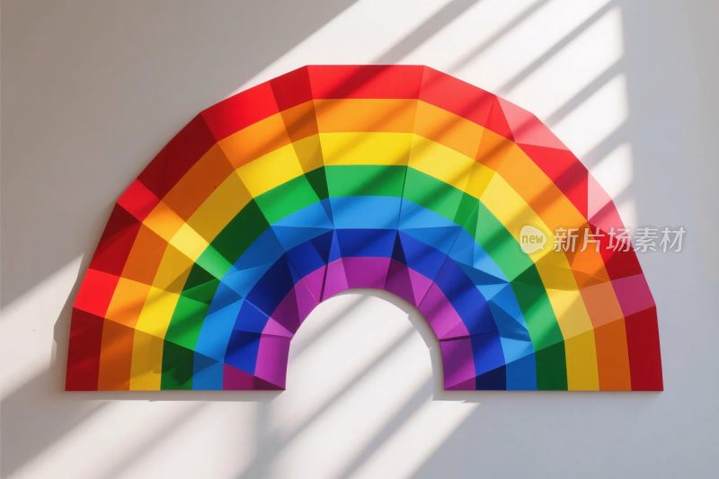 几何多彩彩虹装饰