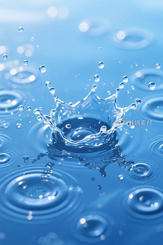 水滴溅起的水花效果