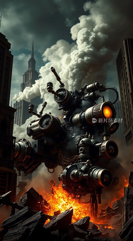 蒸汽机甲战火中的城市守护者