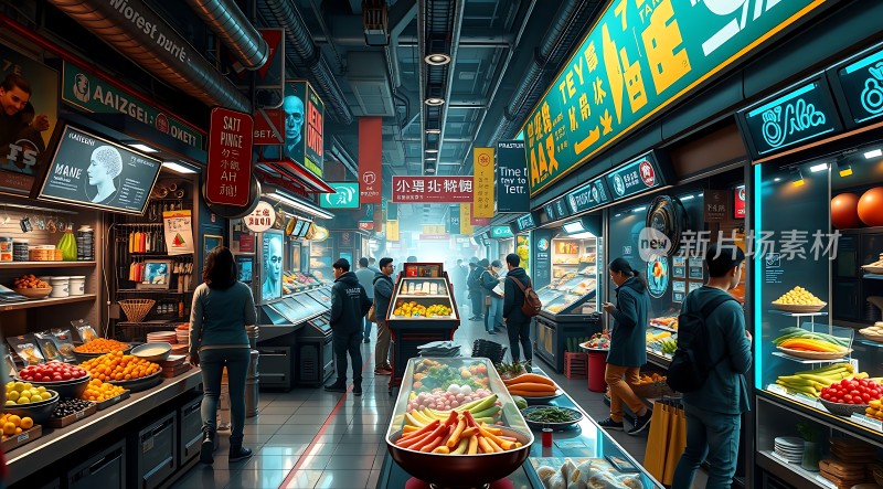 未来市场繁华景象