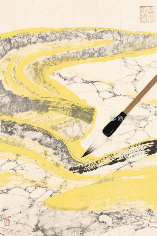 中国传统水墨书画创作画面