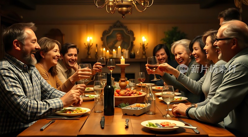 温馨家庭聚餐共度美好时光