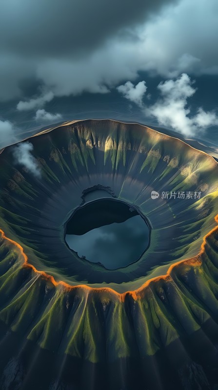 火山口湖畔的神秘之境