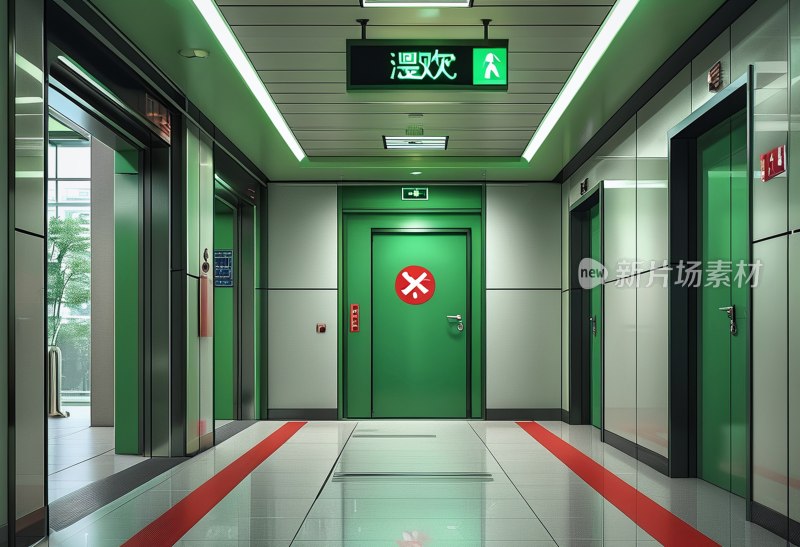 绿色出口标志照明