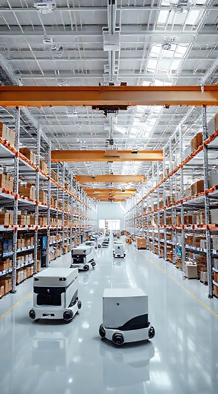 智能物流仓库机器人搬运货物