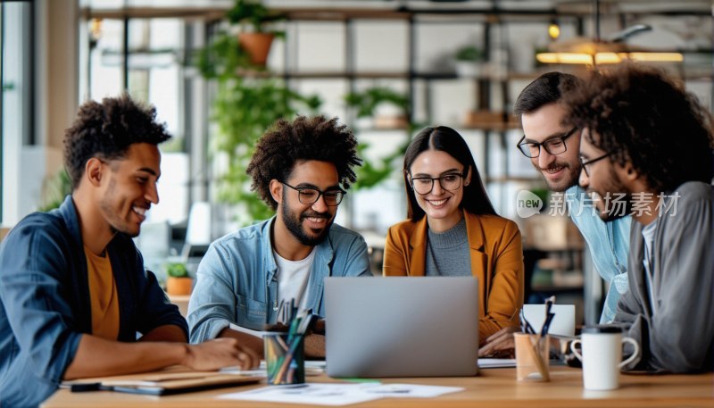 多元团队办公讨论