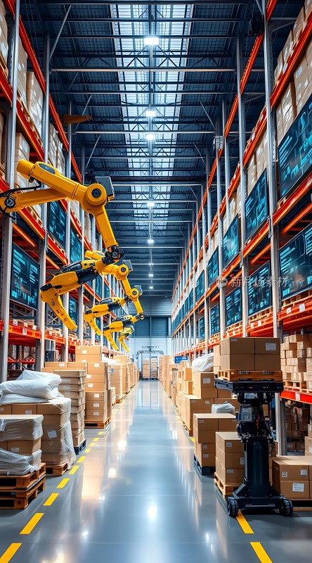 智能仓储机器人搬运货物