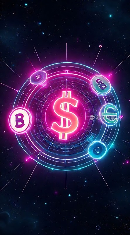 数字货币与美元符号的结合