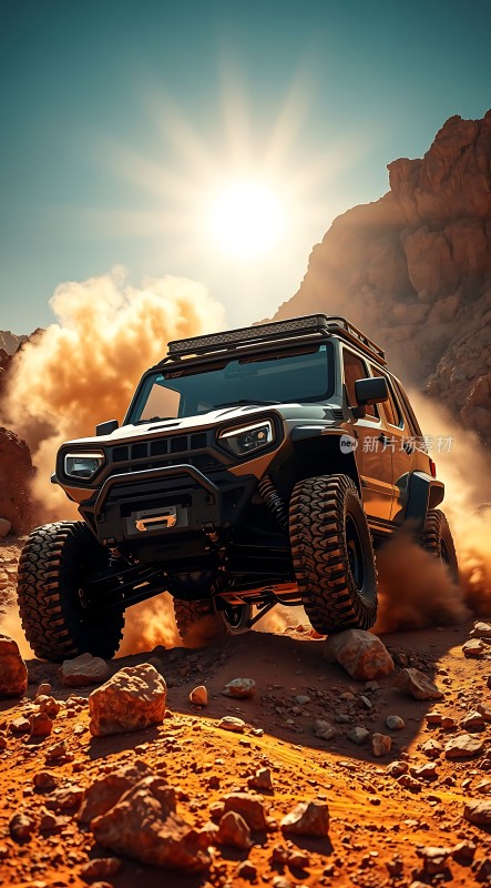 越野狂飙沙漠中的黑色战车