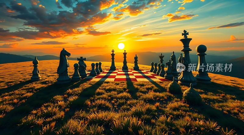 日落下的棋局对决