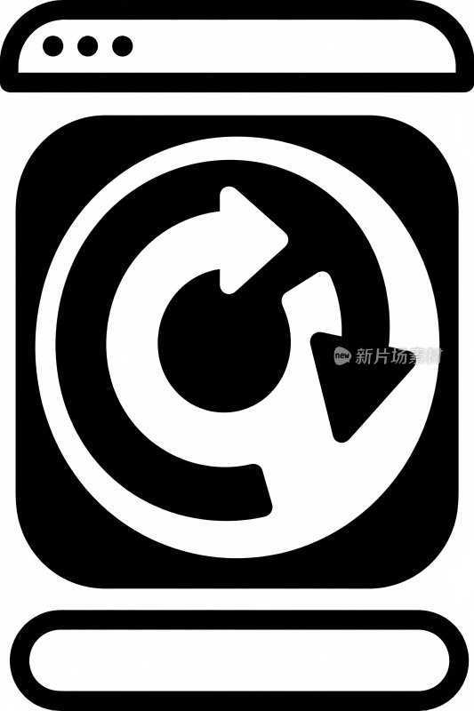 循环刷新图标插画