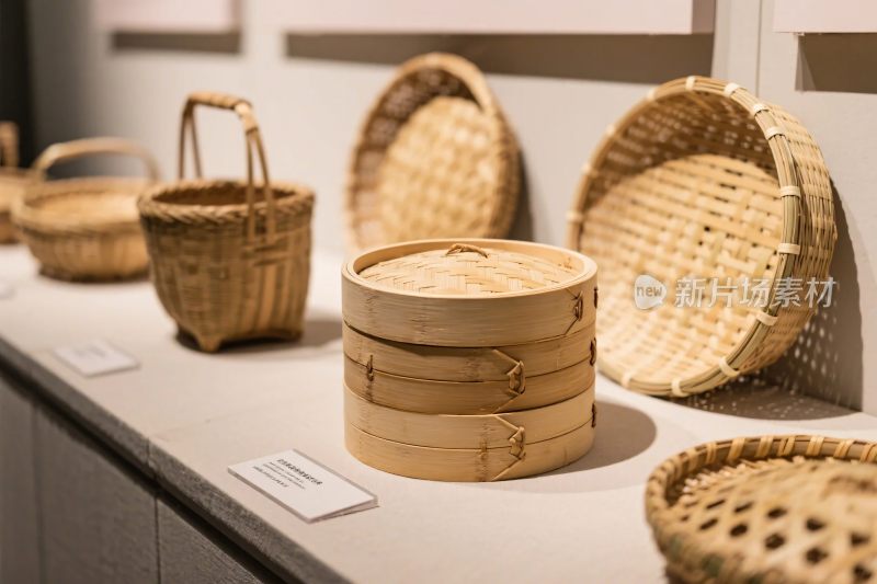 竹编展品陈列