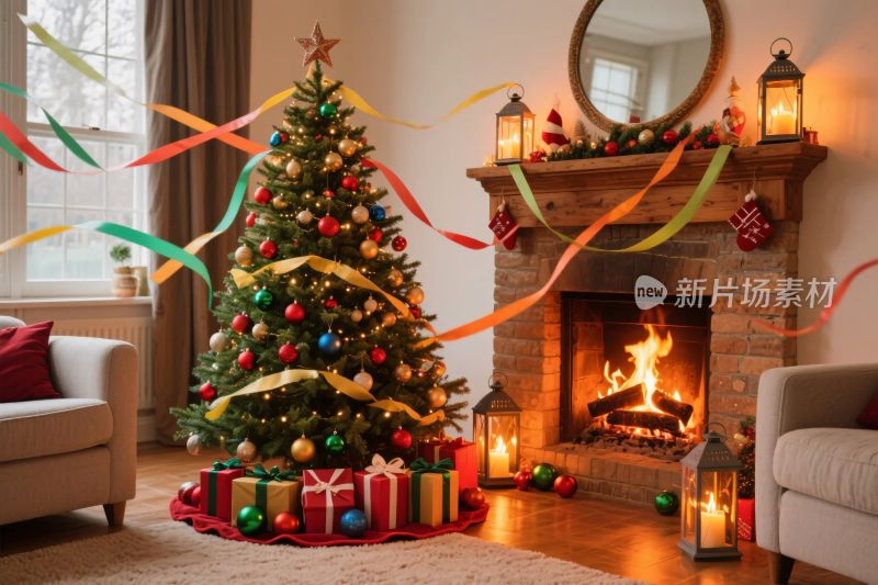 温馨圣诞室内场景