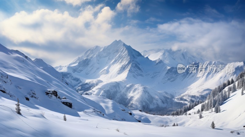 云雾缭绕的雪山云海