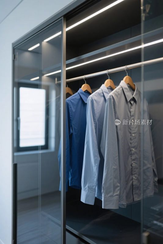 现代衣柜衬衫陈列