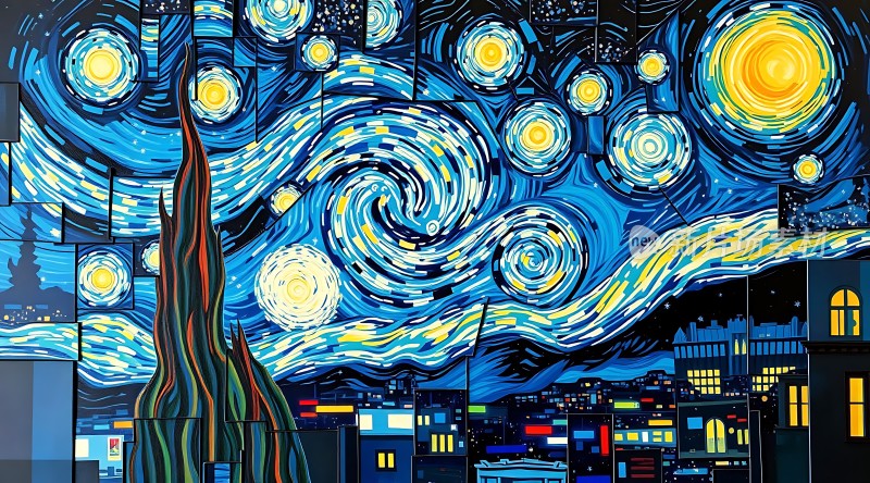 星空下的城市之夜