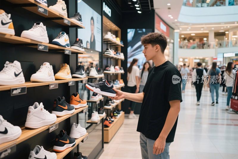 商场鞋店选鞋场景