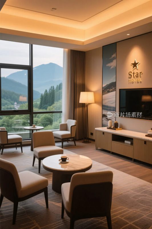 酒店休息室室内场景
