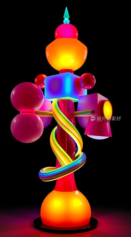 多彩霓虹艺术装置