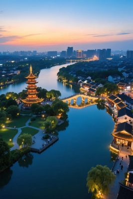 江城古塔夜景 江城古塔夜景