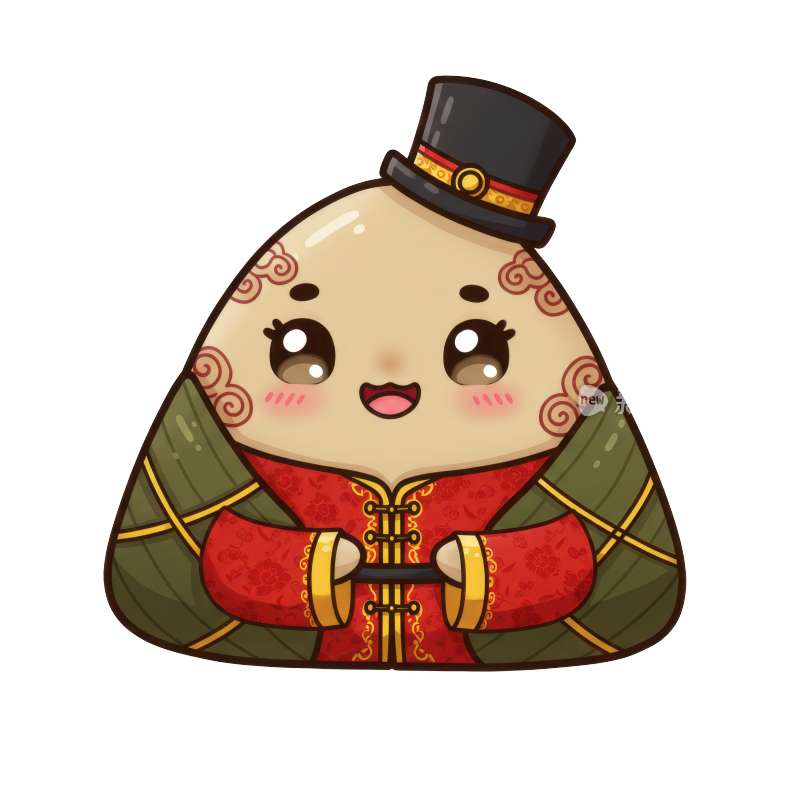 可爱的端午节卡通粽子免扣元素