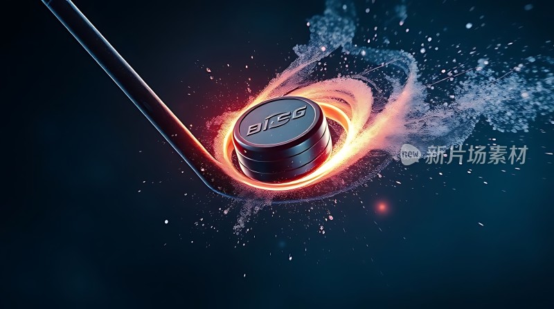 新片场素材冰球运动中的精彩瞬间