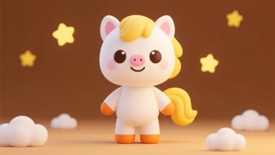 可爱卡通小马玩偶形象 可爱卡通小马玩偶形象