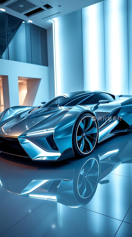 未来科技座驾闪耀蓝光下的速度与激情