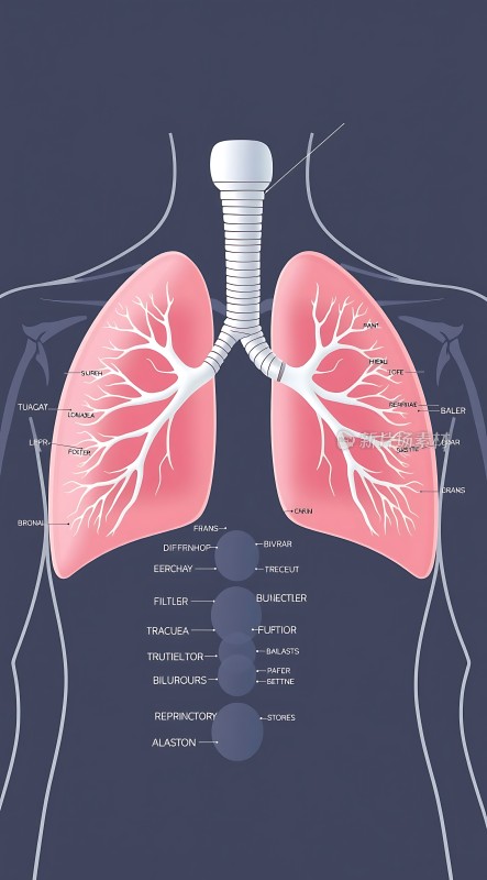 肺部呼吸系统解剖图