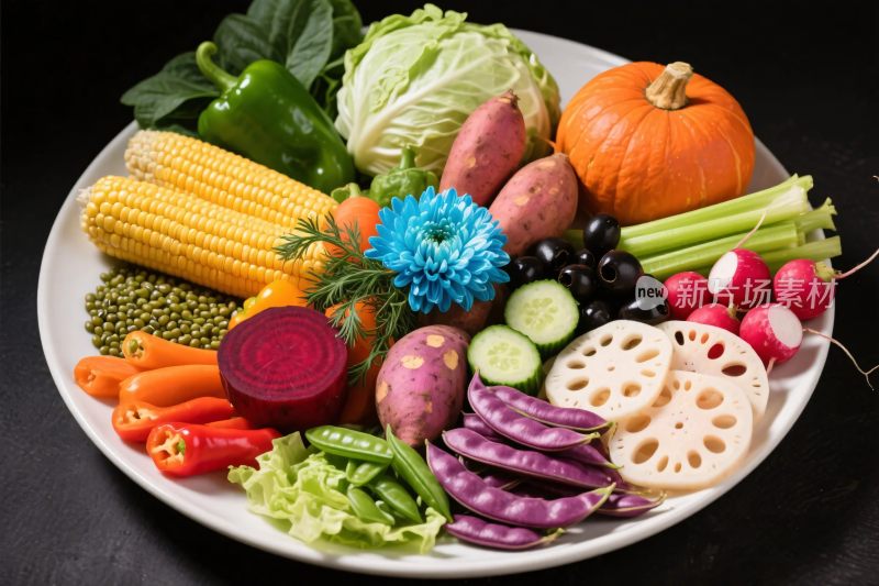 蔬菜水果静物摆盘