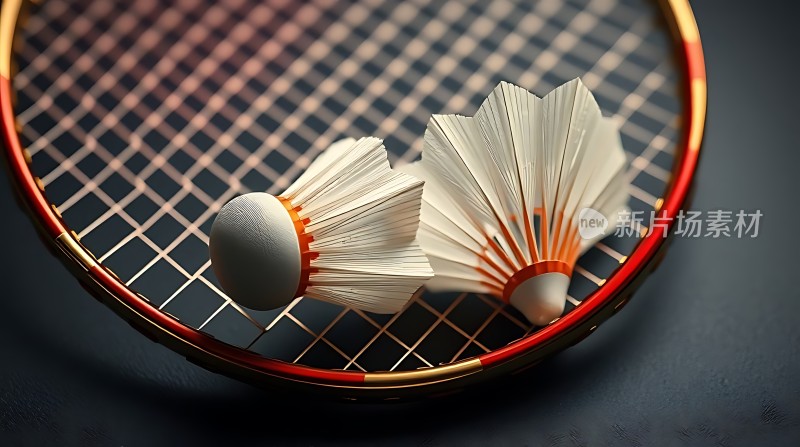 羽毛球拍与球