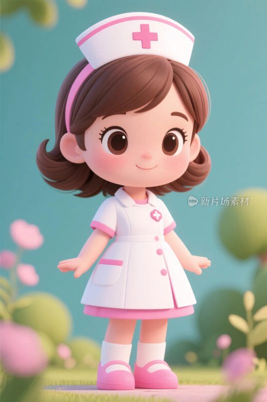 卡通护士形象插画