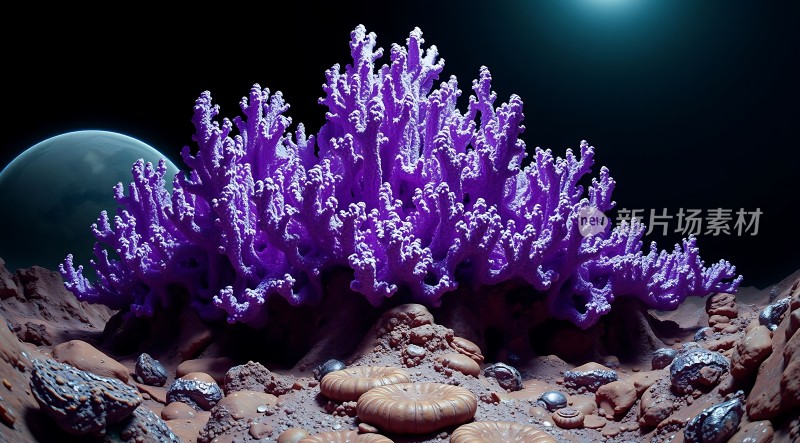 紫色珊瑚星球奇景
