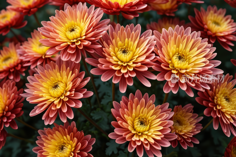 花园里有许多鲜花盛开高清风景风光图片